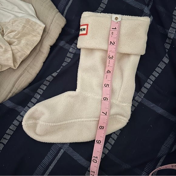 Hunter Fleece Boot Socks Cream Size Kids M - Picture 6 of 6